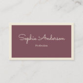 Chic Elegant Mauve & Cream with QR Code  Visitekaartje (Voorkant)