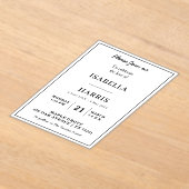 Chic Elegant Memorial Service Design Acryl Uitnodigingen (Laagn)