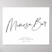 Chic Elegant Minimal Vrijgezellenfeest Mimosa Bar  Poster (Voorkant)