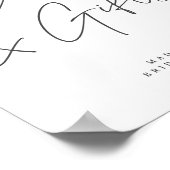 Chic Elegant Minimale Vrijgezellenfeest Kaarten Ca Poster (Hoek)