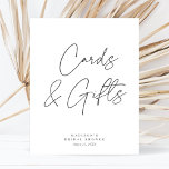 Chic Elegant Minimale Vrijgezellenfeest Kaarten Ca Poster<br><div class="desc">Dit kleine en minimalistische vrijgezellenfeest kaarten & cadeaubord kenmerkt een klassieke witte achtergrond die met eenvoudige maar elegante donkergrijze typografie en kalligrafie in paren wordt gerangschikt. Bewerk gewoon de sjabloon met uw info en kies eventuele opties. Alle kleuren in deze sjabloon zijn aanpasbaar, zelfs het manuscript. Van modern tot traditioneel,...</div>