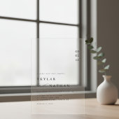 Chic Elegant Minimalist Betaalbare Luxe Huwelijk Acryl Uitnodigingen