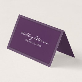 Chic Elegant minimalist Violet Script Visitekaartje