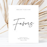 Chic Elegant Minimalist Vrijgezellenfeest Favors S Poster<br><div class="desc">Dit kleine en minimalistische vrijgezellenfeest bevoordeelt een klassiek wit achtergrondplaatje met eenvoudige maar elegante donkergrijze typografie en kalligrafie. Bewerk gewoon de sjabloon met uw info en kies eventuele opties. Alle kleuren in deze sjabloon zijn aanpasbaar, zelfs het manuscript. Van modern tot traditioneel, is dit ontwerp perfect voor vele stijlen van...</div>