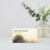 Chic Elegant Misty Golden Abstract Visitekaartje (Staand voorkant)