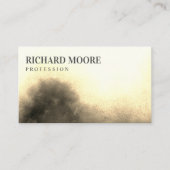 Chic Elegant Misty Golden Abstract Visitekaartje (Voorkant)