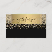 Chic Elegant Modern, Gold Diamonds Black Kortingskaartje (Voorkant)