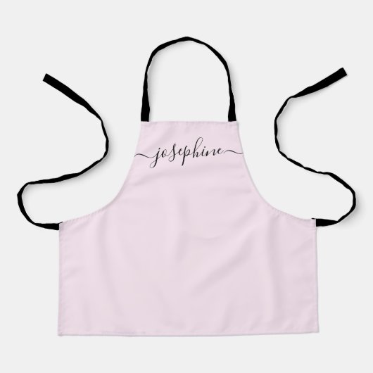 Chic Elegant Modern Script Naam Schort (Voorkant)