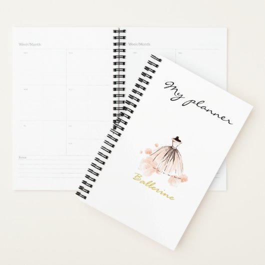 Chic Elegant Moderne Waterverf Mode Planner (Display)