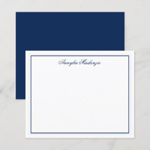 Chic Elegant Navy Blue en White Personalized