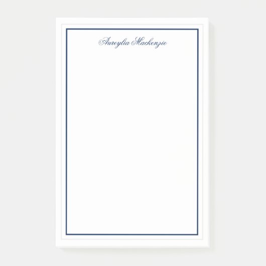 Chic Elegant Navy Blue Post-it® Notes (Voorkant)