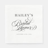 Chic Elegant Personalized Bridal Shower Servet (Voorkant)