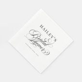 Chic Elegant Personalized Bridal Shower Servet (Hoek)