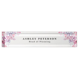 Chic Elegant Pink Floral Naambordje