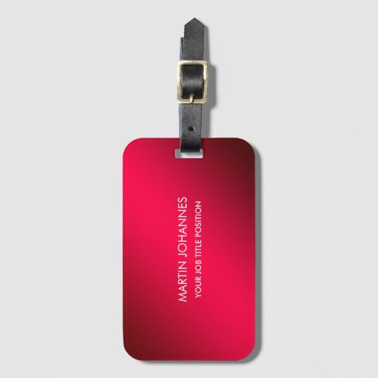 Chic Elegant Plain Stijlvol Bagagelabel (Voorkant (verticaal))