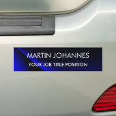 Chic Elegant Plain Stijlvol Blauw Bumpersticker (Op auto)
