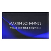 Chic Elegant Plain Stijlvol Blauw Naambadge (Voorkant)