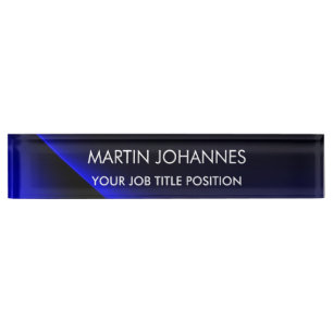 Chic Elegant Plain Stijlvol Blauw Naambordje