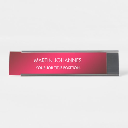 Chic Elegant Plain Stijlvol Bureau Naambordje (Voorkant)