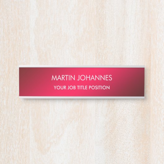 Chic Elegant Plain Stijlvol Deurbordje (Voorkant)