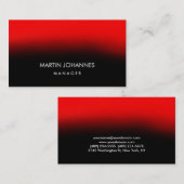Chic Elegant Plain Stijlvol Rood Zwart Visitekaart Visitekaartje (Voorkant / Achterkant)
