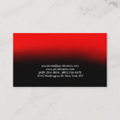 Chic Elegant Plain Stijlvol Rood Zwart Visitekaart Visitekaartje (Achterkant)
