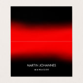 Chic Elegant Plain Stijlvol Rood Zwart Visitekaart Visitekaartje (Buitenkant ongevouwen)