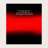 Chic Elegant Plain Stijlvol Rood Zwart Visitekaart Visitekaartje (Binnenkant ongevouwen)