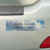 Chic Elegant Plain Stijlvolle Blauwe Hemel & Wolke Bumpersticker (Op auto)