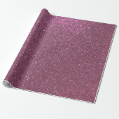 Chic Elegant Plum Paars Sparkly Glitter Cadeaupapier (Uitgerold)