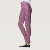 Chic Elegant Plum Paars Sparkly Glitter Leggings (Links)