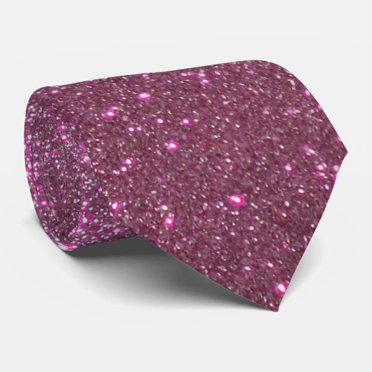 Chic Elegant Plum Paars Sparkly Glitter Stropdas (Opgerold)