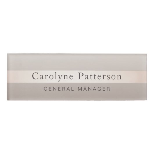 Chic Elegant Professional Shiny minimalist Naambadge (Voorkant)