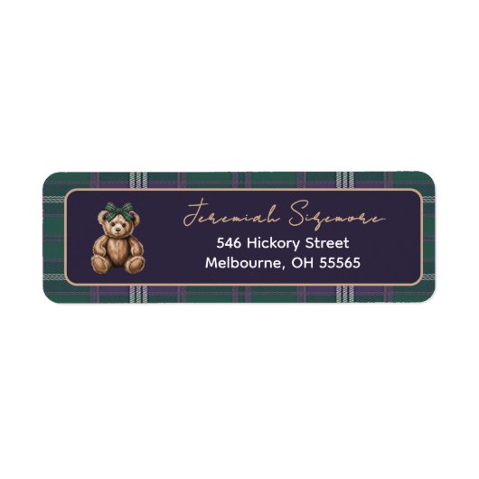 Chic elegant R. Lauren theme return address label (Voorkant)
