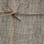 Chic Elegant Realistic Burlap Rustic Taupe Wedding Cadeaupapier<br><div class="desc">Eenvoudig en bijtachtig vouwstijlpatroon. Let op: er wordt geen echte puinhoop gebruikt in dit ontwerp,  het is een digitaal bewerkte fotografie.</div>