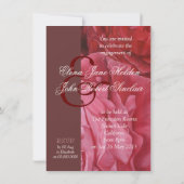 Chic elegant red rozen verlovingspartij nodigt uit kaart (Achterkant)