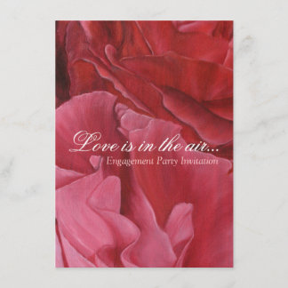 Chic elegant red rozen verlovingspartij nodigt uit kaart