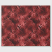 Chic Elegant Rode Bloemen Huwelijk Cadeaupapier (Vlak)