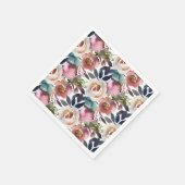 Chic Elegant Romantic Dark Roos Wedding Servet (Hoek)