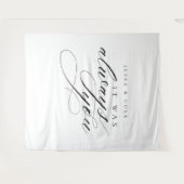 Chic Elegant Romantic Wedding Photo Backdrop Wandkleed (Voorkant (horizontaal))