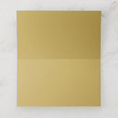 Chic Elegant Rood en Faux Goud Geometrisch Plaatskaartje (Binnenkant ongevouwen)