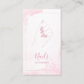 Chic Elegant Roos Gold Glitter Nail Art-manicure Visitekaartje (Voorkant)