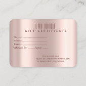 Chic Elegant Roos Gold Glitter Ombre Kortingskaartje (Achterkant)