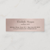 Chic Elegant Roos Gold Hearts, Glitter Klantenkaartje (Achterkant)