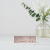 Chic Elegant Roos Gold Hearts, Glitter Klantenkaartje (Staand voorkant)