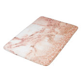 Chic Elegant Roos Gold Ombre Glitter Marble Badmat (Gekanteld)