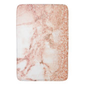 Chic Elegant Roos Gold Ombre Glitter Marble Badmat (Voorkant Verticaal)