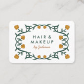 Chic Elegant Roos Lijst Floral Gold Cream Visitekaartje (Voorkant)