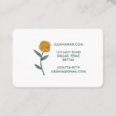 Chic Elegant Roos Lijst Floral Gold Cream Visitekaartje (Achterkant)