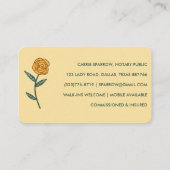 Chic Elegant Roos Lijst Floral Notional Public Leg Visitekaartje (Achterkant)